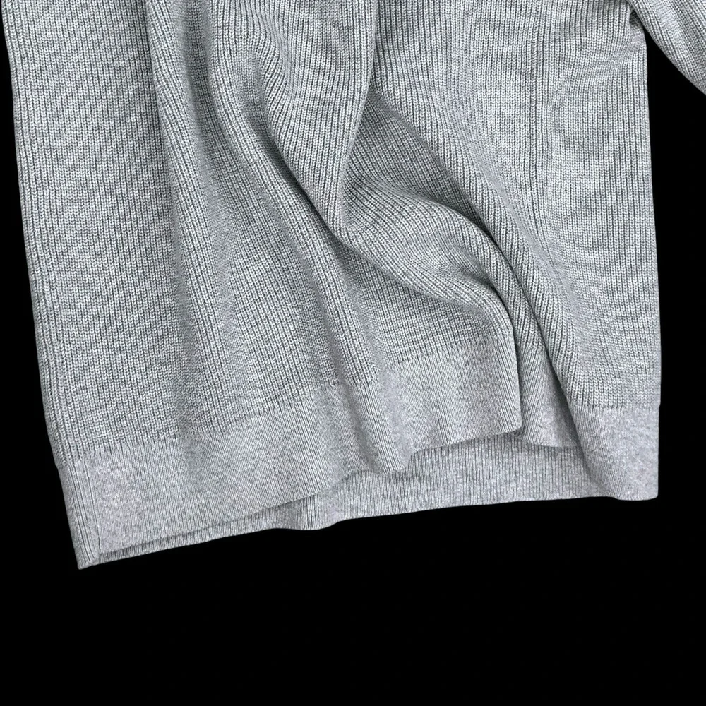 Banana Republic Sweater Men Large Gray Shawl Collar Pullover Long Sleeve NWT